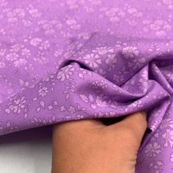  Liberty bomuld med capel blomster i lilla, 3055 B - pr. 0,25 meter